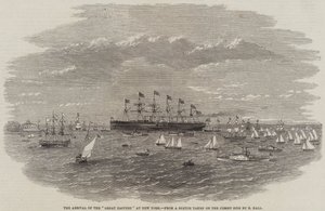 The Arrival of the "Great Eastern" at New York (engraving) بواسطة مدرسة اللغة الإنجليزية