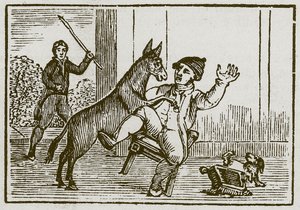 الحمار والكلب الصغير (نقش) بواسطة مدرسة اللغة الإنجليزية