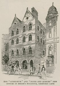 مكاتب Athenaeum و Notes and Queries الجديدة في مباني Breams ، Chancery Lane ، لندن بواسطة مدرسة اللغة الإنجليزية