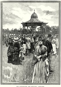 منصة الفرقة الموسيقية والقاعة المستديرة، أديلايد (نقش) بواسطة مدرسة اللغة الإنجليزية