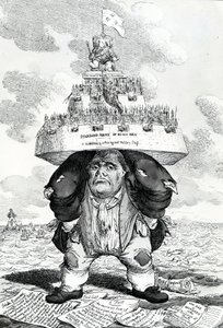 الأطلس البريطاني ، أو جون بول يدعم مؤسسة السلام ، طبعه تشارلز ويليامز ، 1816 بواسطة مدرسة اللغة الإنجليزية