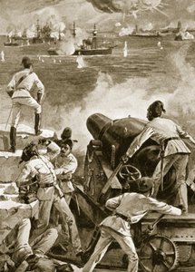 الأسطول البريطاني يقصف الموانئ في الإسكندرية ، 11 يوليو 1882 بواسطة مدرسة اللغة الإنجليزية