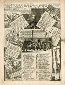 The Bubblers Medley أو Sketch of the Times ، Being Europes Memorial for the Year 1720 بواسطة مدرسة اللغة الإنجليزية