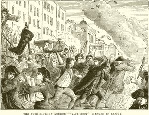 The Bute Riots في لندن - شنق جاك بوت في إفيجي بواسطة مدرسة اللغة الإنجليزية
