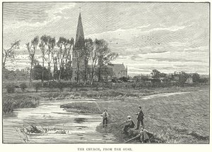 الكنيسة، من الأوز (نقش) بواسطة مدرسة اللغة الإنجليزية