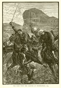 داش مع الألوان في Isandhlwana ، 1879 بواسطة مدرسة اللغة الإنجليزية