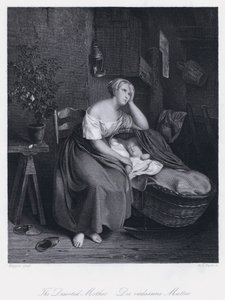 The Deserted Mother (engraving) بواسطة مدرسة اللغة الإنجليزية