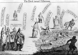 تحول الشيطان إلى صياد ، 1757 بواسطة مدرسة اللغة الإنجليزية