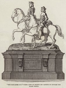 "The Doncaster Cup", King John of France Led Captive by Edward the Black Prince (engraving) بواسطة مدرسة اللغة الإنجليزية