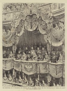 The Festivities at St Petersburg, the Imperial Box at the Opera during the Gala Performance of "Romeo and Juliet" (engraving) بواسطة مدرسة اللغة الإنجليزية