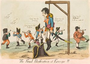 التهدئة النهائية لأوروبا !! ، حانة. 1803 نقش ملون باليد. بواسطة مدرسة اللغة الإنجليزية