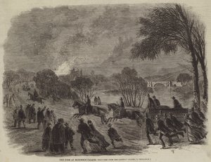 The Fire at Blenheim Palace (engraving) بواسطة مدرسة اللغة الإنجليزية