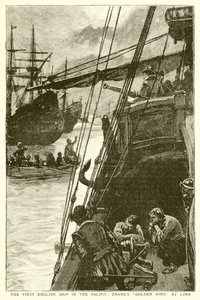 أول سفينة إنجليزية في المحيط الهادئ: Drakes Golden Hind في Lima بواسطة مدرسة اللغة الإنجليزية