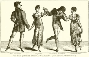 رقصت Quadrille الأولى في Almacks بواسطة مدرسة اللغة الإنجليزية