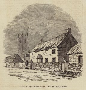 The First and Last Inn in England (engraving) بواسطة مدرسة اللغة الإنجليزية