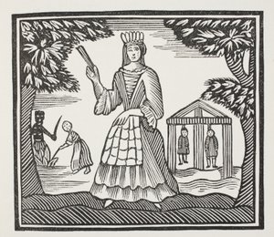 The Fortunes and Misfortunes of Moll Flanders ، الذي ولد في نيوجيت ، توضيح من كتب الفصل الثاني من القرن الثامن عشر من قبل جون أشتون ، حانة. 1882