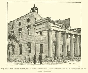 تحطمت دار الحرس ، تشارلستون ، في زلزال جنوب كارولينا عام 1886 بواسطة مدرسة اللغة الإنجليزية