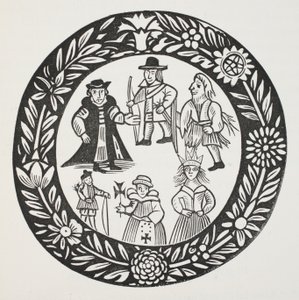 تاريخ آدم بيل ، Clim of the Clough و William of Cloudeslie ، صورة توضيحية من كتب الفصل الثاني عشر للكاتب John Ashton ، حانة. 1882 بواسطة مدرسة اللغة الإنجليزية