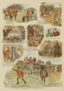 The Hunting Day (chromolitho) بواسطة مدرسة اللغة الإنجليزية