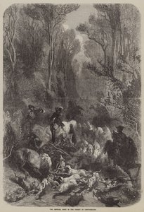The Imperial Hunt in the Forest of Fontainbleau (engraving) بواسطة مدرسة اللغة الإنجليزية