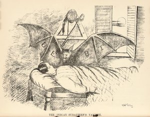 مصاص دماء التابع الهندي ، صفحة من The Delhi Sketchbook ، 1850-1854 بواسطة مدرسة اللغة الإنجليزية