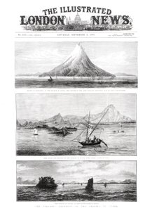 جزيرة كراكاتوا ، الغلاف الأمامي لأخبار لندن المصورة ، 8 سبتمبر 1883 بواسطة مدرسة اللغة الإنجليزية