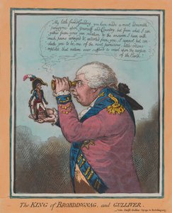 "ملك Brobdingnag و Gulliver" (مائية ملونة) بواسطة مدرسة اللغة الإنجليزية