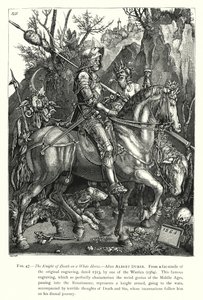 The Knight of Death on a White Horse (engraving) بواسطة مدرسة اللغة الإنجليزية
