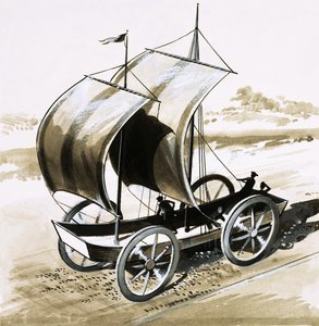السفينة البرية ، التي اخترعها الدكتور ويلكينز ، أسقف تشيستر ، في عام 1648 بواسطة مدرسة اللغة الإنجليزية