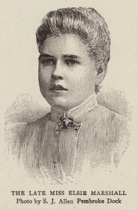 The Late Miss Elsie Marshall (engraving) بواسطة مدرسة اللغة الإنجليزية