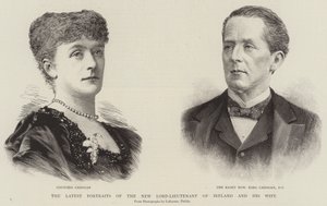 The Latest Portraits of the New Lord-Lieutenant of Ireland and his Wife (engraving) بواسطة مدرسة اللغة الإنجليزية