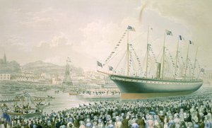 The Launch of the Steamship `The Great Britain