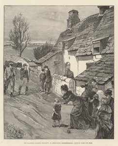 انفجار منجم Llanerch ، في Abersychan ، Monmouthshire ، جلب الموتى إلى المنزل (نقش) بواسطة مدرسة اللغة الإنجليزية