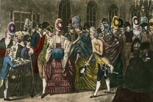 الغرفة الطويلة في Bagnigge Wells في ذروة الشعبية العصرية في عام 1772 بواسطة مدرسة اللغة الإنجليزية