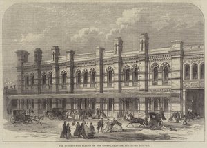 محطة Ludgate-Hill للسكك الحديدية في لندن وتشاتام ودوفر (نقش) بواسطة مدرسة اللغة الإنجليزية