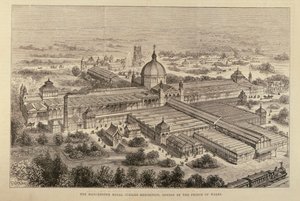 معرض اليوبيل الملكي في مانشستر ، افتتحه أمير ويلز ، من أخبار لندن المصورة ، 7 مايو 1887 بواسطة مدرسة اللغة الإنجليزية