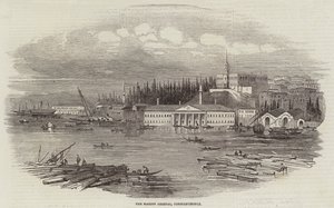The Marine Arsenal, Constantinople (engraving) بواسطة مدرسة اللغة الإنجليزية