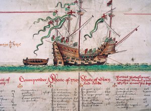 The Mary Rose, from the Anthony Roll بواسطة مدرسة اللغة الإنجليزية