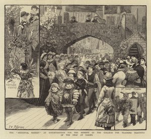 "سوق العصور الوسطى" في نايتسبريدج لصالح كلية تدريب معلمي الصم في Ealing بواسطة مدرسة اللغة الإنجليزية