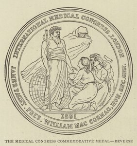 The Medical Congress Commemorative Medal, Reverse (engraving) بواسطة مدرسة اللغة الإنجليزية