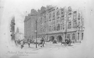 فندق ميدلاند ، مانشستر ، حوالي عام 1910 بواسطة مدرسة اللغة الإنجليزية