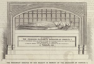 The Monument erected by Her Majesty in Memory of the Daughter of Charles I (engraving) بواسطة مدرسة اللغة الإنجليزية