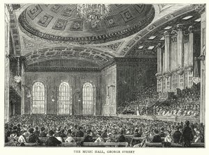 The Music Hall, George Street (engraving) بواسطة مدرسة اللغة الإنجليزية