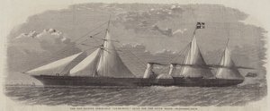 The New Clipper Steam-Ship "Ly-Ee-Moon" المصممة لتجارة الأفيون (النقش) بواسطة مدرسة اللغة الإنجليزية