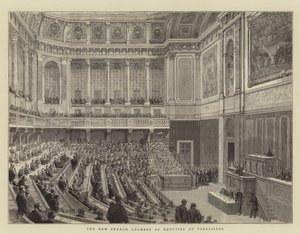 The New French Chamber of Deputies at Versailles (engraving) بواسطة مدرسة اللغة الإنجليزية