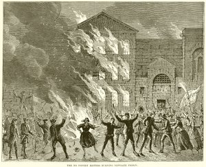 The No Popery Rioters حرق سجن Newgate بواسطة مدرسة اللغة الإنجليزية
