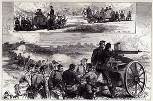 مسدسات نوردنفيلد في ألدرشوت ، من أخبار لندن المصورة ، سبتمبر 1885 بواسطة مدرسة اللغة الإنجليزية