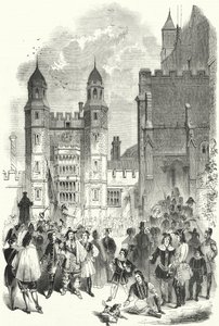 The Quadrangle of Eton College on the morning of the Montem (engraving) بواسطة مدرسة اللغة الإنجليزية