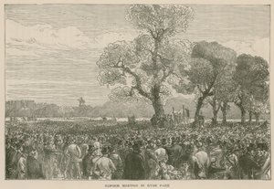 مظاهرة الإصلاح في هايد بارك ، 6 مايو 1867 بواسطة مدرسة اللغة الإنجليزية