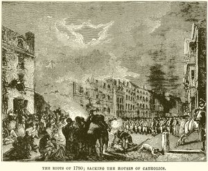 أعمال الشغب عام 1780 ؛ عزل بيوت الكاثوليك بواسطة English School